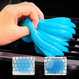 Auto Reinigungsgel für den Innenraum, 2 Stück Tastatur Reiniger, Tastaturreiniger Gel, Reinigungsknete aus umweltfreundlichem, Reiniger Universeller Staubreiniger für Laptop, Drucker, (Blau+Grün) - 1