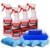 Brestol Reinigungsknete Set3 200 g Knete blau mittelstark + Box + 4X 750 ml Spezial GLEITMITTEL + 4X Poliertuch - Polierknete Lackknete Clay-Bar Auto-Lack-Knete - entfernt Baumharz Insekten u.v.m. - 1