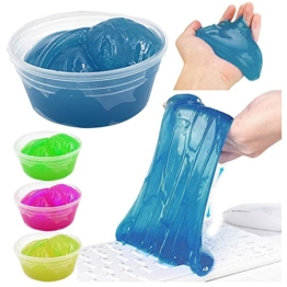 DSQSasahip Tastatur Reinigungsgel Auto Reinigungsgel Wiederverwendbarer Reinigungsschleim Reinigungsgel für Auto Entlüftungsöffnungen, Kameras, Drucker, Computers (Blue, 50g) - 1