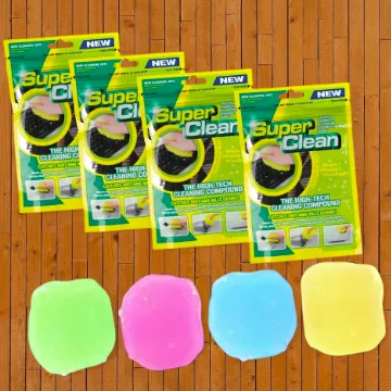 FOGARI 4 Stück Tastaturreiniger Gel - Tastatur Reinigung Universeller Staubreiniger, Auto Innenraum Reiniger, Taschenrechner Keyboard Cleaner Reinigungsgel für Laptops, Computers, AutoInnenraum, 4 Farben