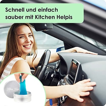 Kitchen Helpis® Tastatur Reinigungsgel, Auto Innenraum Reiniger, Auto-Knete, Reinigungsknete, Putzschleim, Tastatur Schleim, Tastatur Reinigungsset - 