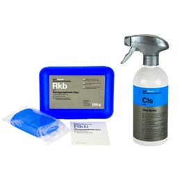 Koch Chemie Reinigungsknete blau mild 200 g & CLS Clay Spray Gleitspray 500 ml - 1