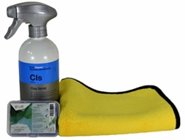 Lackreinigungs-Set - Liquid Elements Reinigungsknete 100g + Koch Chemie Clay Spray 500ml + ADVANTUSE Mikrofasertuch 1 STK. - 1