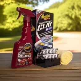 Meguiar's G1016 Smooth Surface Clay Kit, Quik Detailer (473ml), 2 x 80g Reinigungsknete, 1 Supreme Shine Mikrofasertuch