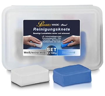 Petzoldt's 2 x 100 g Reinigungsknete, Extra mild & Mild, zur Lackreinigung nach der Autowäsche, vor Politur, Coating- oder Wachsauftrag, Lackversiegelung, Fahrzeugfolierung, Car Wrapping - 1