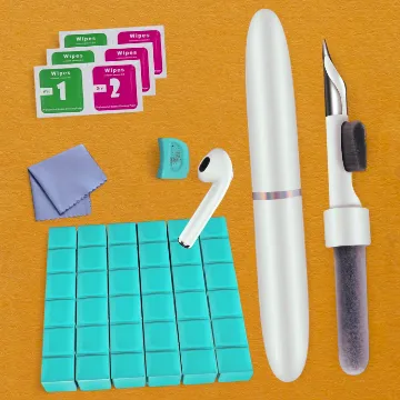 Siumir Reinigungsset für Airpods, Airpods Reiniger mit Reinigungsknete und Reinigungstücher, Cleaning kit für Airpod,Kopfhörer, Ladebox, Kamera, Mobiltelefone