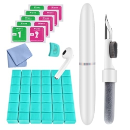 Siumir Reinigungsstift Kopfhörer Set Kompatibel mit Airpods Bluetooth-Kopfhörer Reinigungsknete, Reinigungstücher, Reinigungswerkzeug für Kopfhörer, Ladebox, Kamera, Mobiltelefone - 1