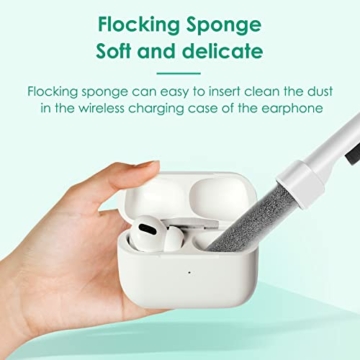 Siumir Reinigungsstift Kopfhörer Set Kompatibel mit Airpods Bluetooth-Kopfhörer Reinigungsknete, Reinigungstücher, Reinigungswerkzeug für Kopfhörer, Ladebox, Kamera, Mobiltelefone - 5