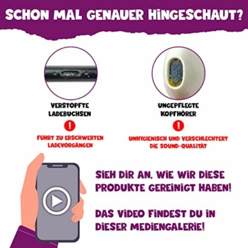 STIKKI® Reinigungsknete für Handy, Smartphone, Kopfhörer UVM. – Professionelles Reinigungsset inkl. Multifunktionsbürsten - 2