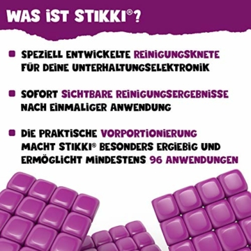 STIKKI® Reinigungsknete für Handy, Smartphone, Kopfhörer UVM. – Professionelles Reinigungsset inkl. Multifunktionsbürsten - 4