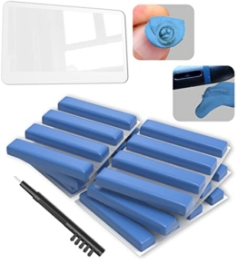 STOVEST® Reinigungsknete, Handy Reinigungsset auch für Kopfhörer, Uhrenteile UVM. [Speziell - entwickelt] Professionelles Reinigungsset inkl. Spezial Bürste und Lupe - 1