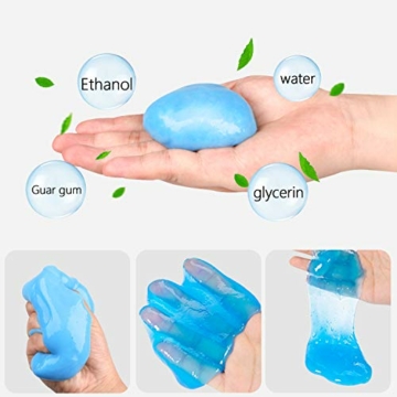 Tastatur Reiniger,FUNVCE Universal Tastatur Reinigungsgel Super Clean Gel Tastatur Reinigung Staubreiniger für Laptop PC Tastaturen, Auto Entlüftungsöffnungen, Kameras, Drucker, Taschenrechner - 4