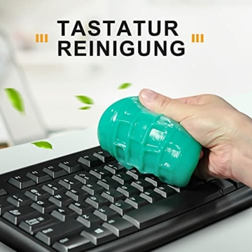 TICARVE Tastatur Reinigungsgel Auto Reinigungsgel für den Innenraum Schleim Reiniger Universeller Staubreiniger für Laptop, Drucker, Kameras, Auto (Grün) - 4