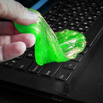 TRIXES Keyboard Cleaner - Staub- / Schmutzentferner für PC, Computer, Mobile und andere Alltagsgegenstände - wiederverwendbarer Kitt - 4