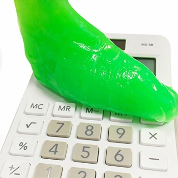 TRIXES Keyboard Cleaner - Staub- / Schmutzentferner für PC, Computer, Mobile und andere Alltagsgegenstände - wiederverwendbarer Kitt - 6